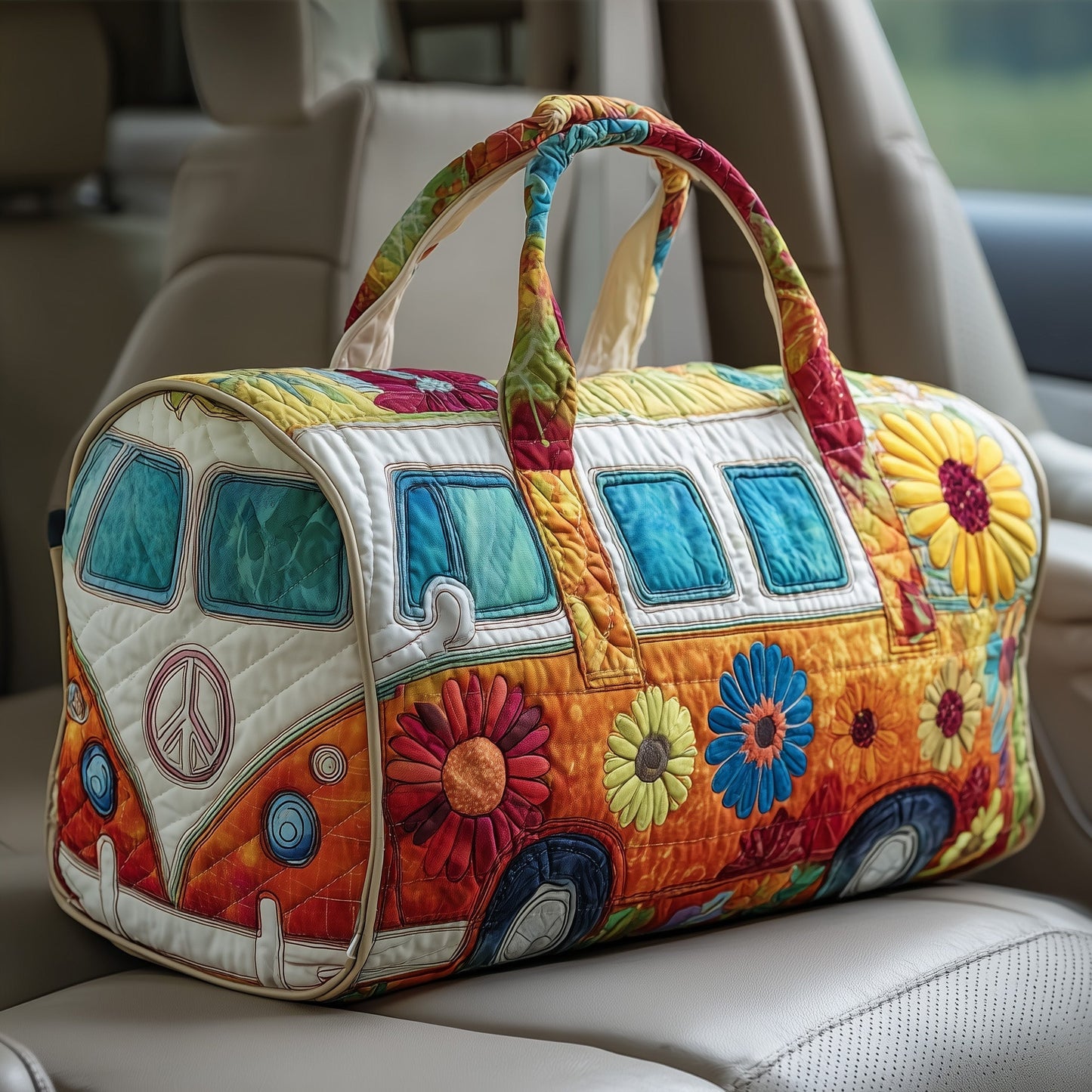 Hippie Van Quilted Duffle Bag GFTOTP10609