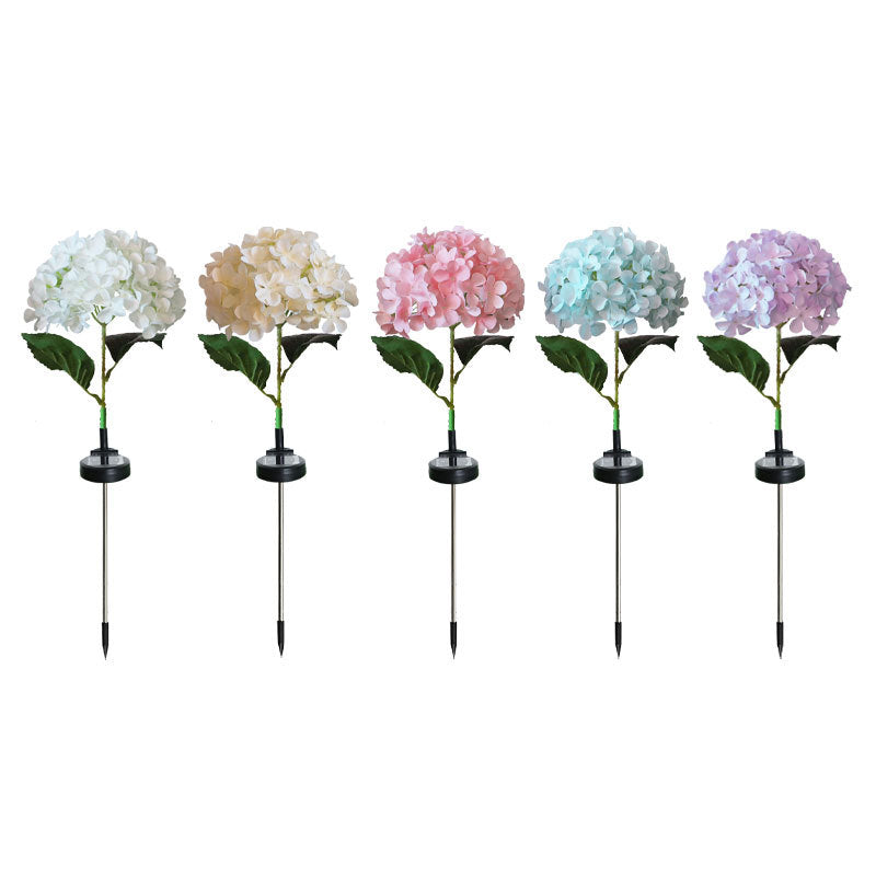 💐Solar Hydrangea Petal Lights - Realistic LED Floral Stake Lights for Premium Garden Landscaping