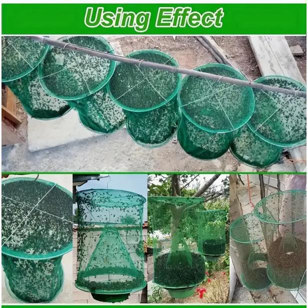 🪰🚫Foldable Hanging Fly Trap Cage
