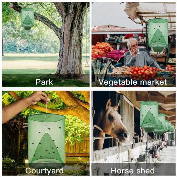 🪰🚫Foldable Hanging Fly Trap Cage