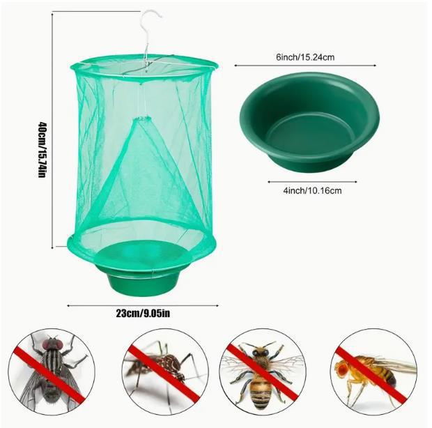 🪰🚫Foldable Hanging Fly Trap Cage