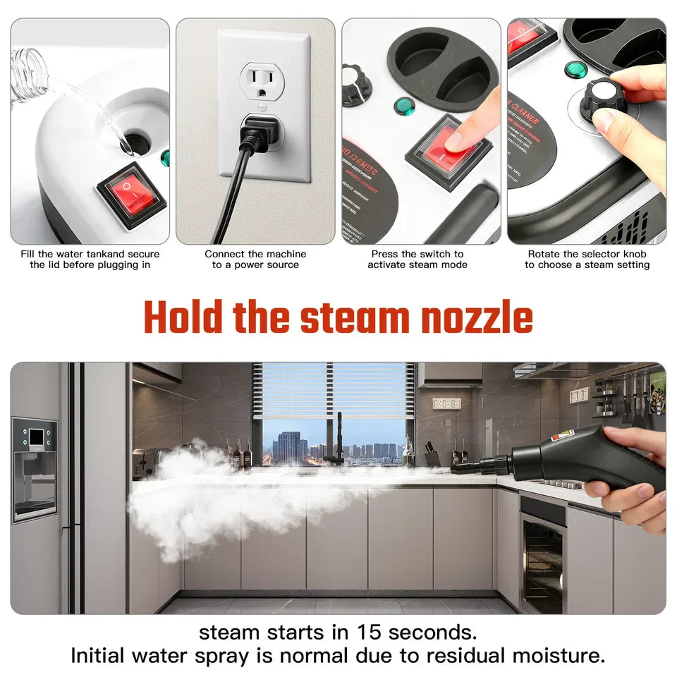 2500W Handheld High-Temperature Pressurized Steam Cleaner