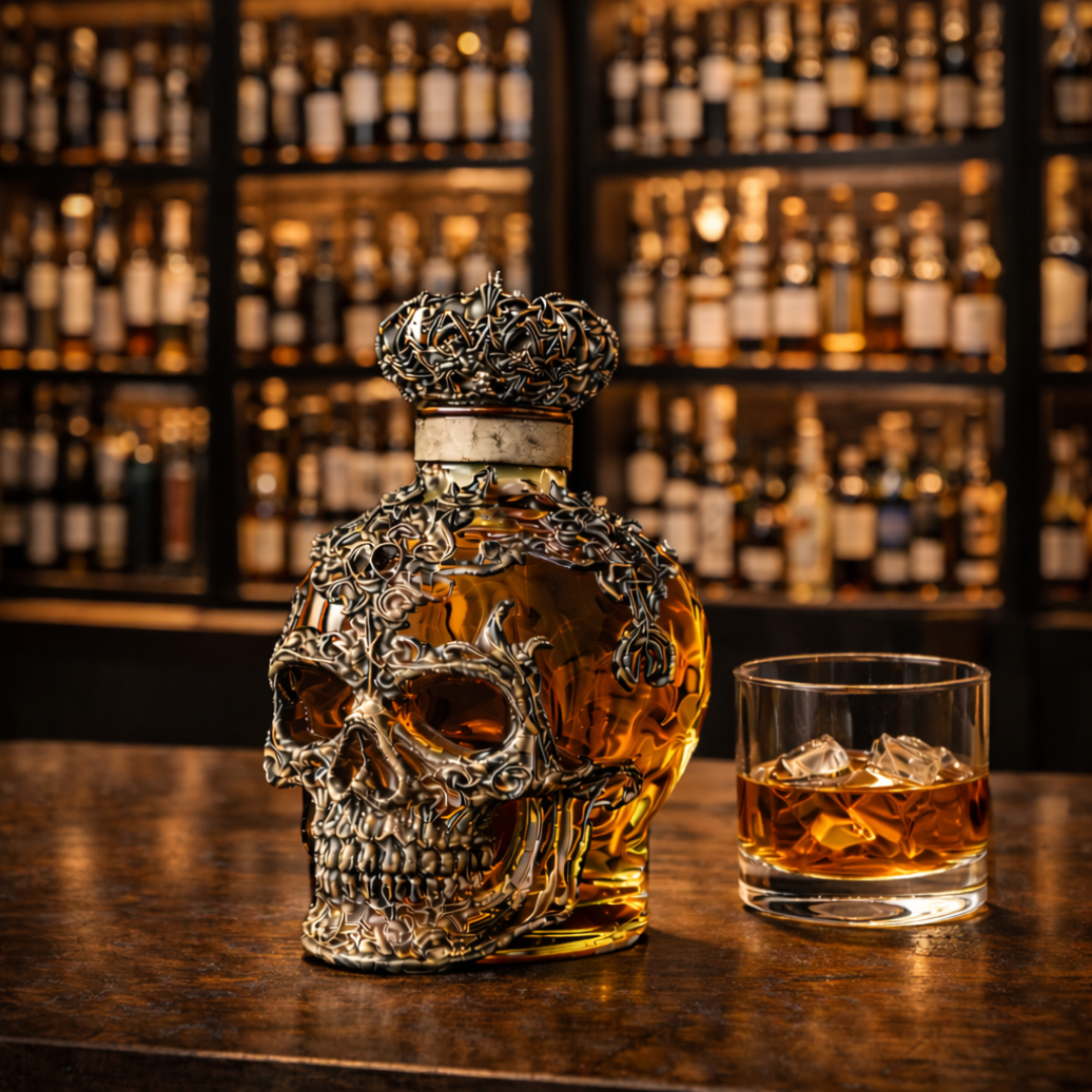 Whiskey Bottle - Skulls Edition