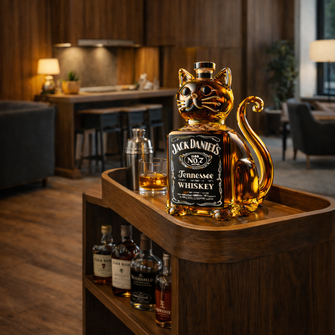 Jack Daniel's Whisky Bottle - Cat Edition