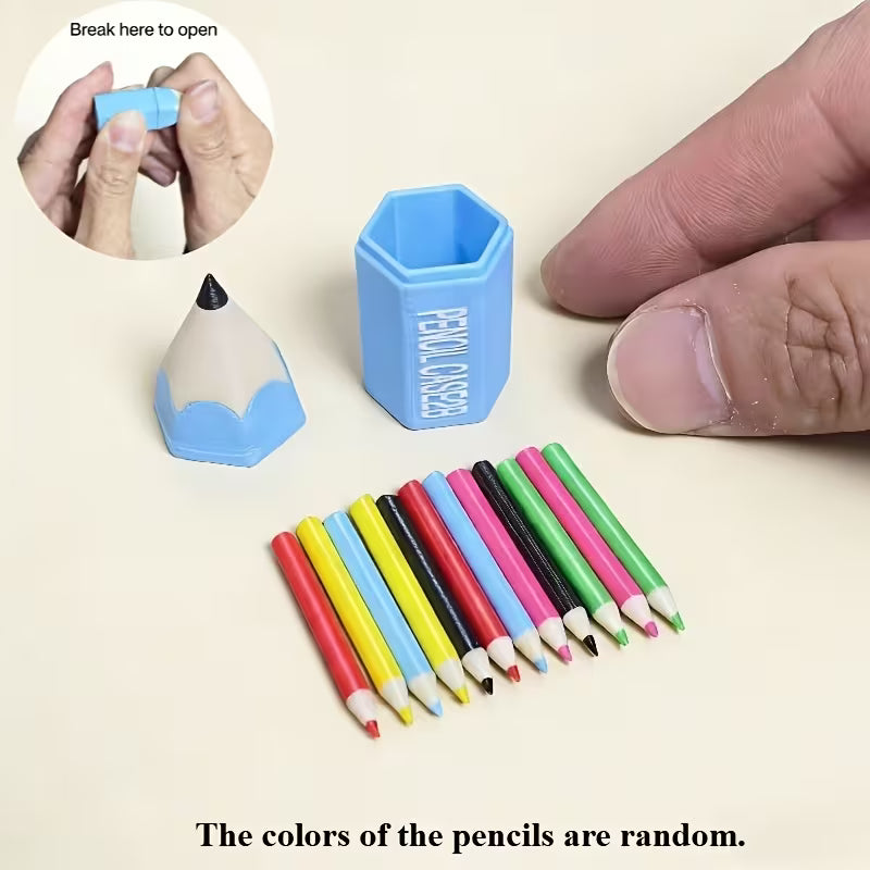 13-Piece Mini Colored Pencil Set for Dollhouses and DIY Miniature Scenes