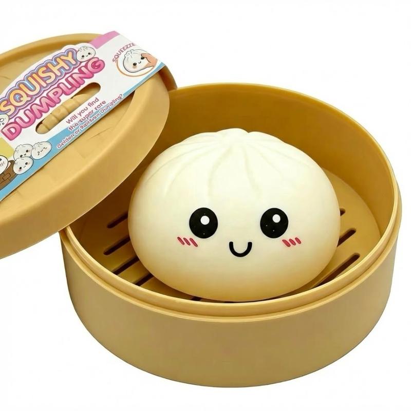🔥 LAST DAY 50% OFF | Glitter Dumpling Squishy Steamer Blind Box