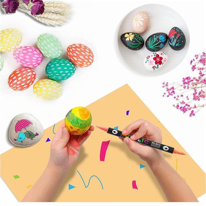 🔥Promotion-49%OFF - Dual Tip Acrylic Paint Pen Marker - 24/48/72 Colours