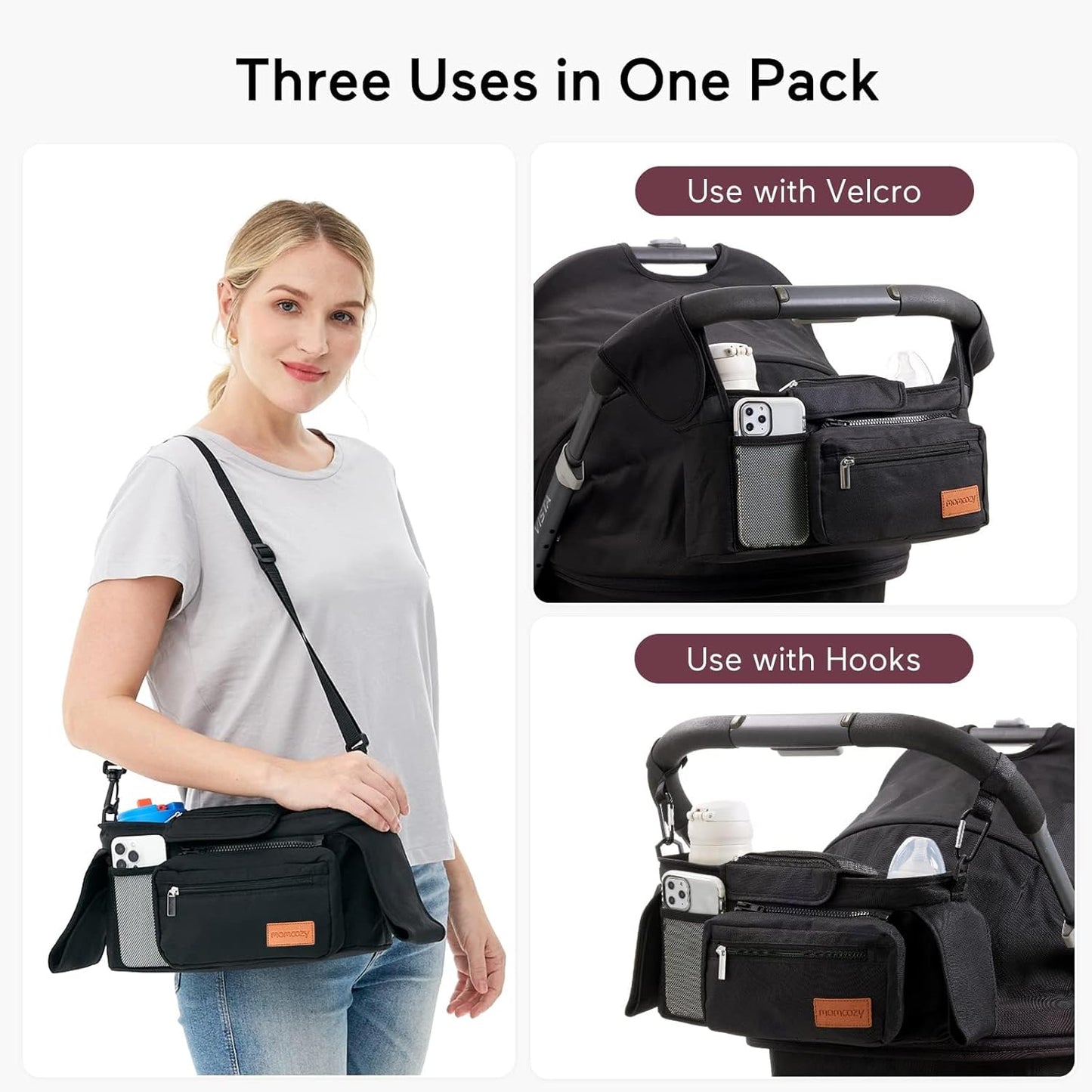 🏆Last Day 50% OFF💥Universal Stroller Organizer - Insulated Dual Cup Holders