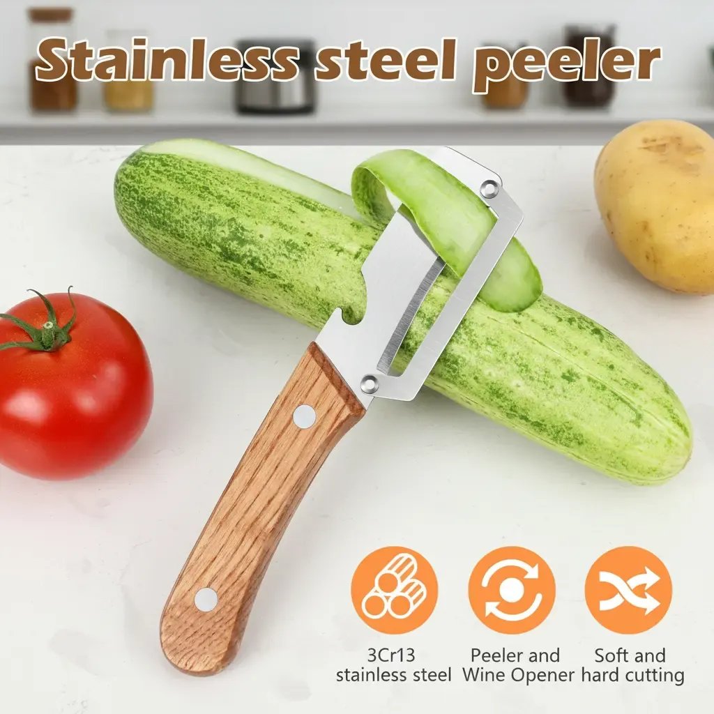 🔥 BUY 1 GET 1 FREE | 2-in-1 Multi-Functional Peeler & Bottle Opener