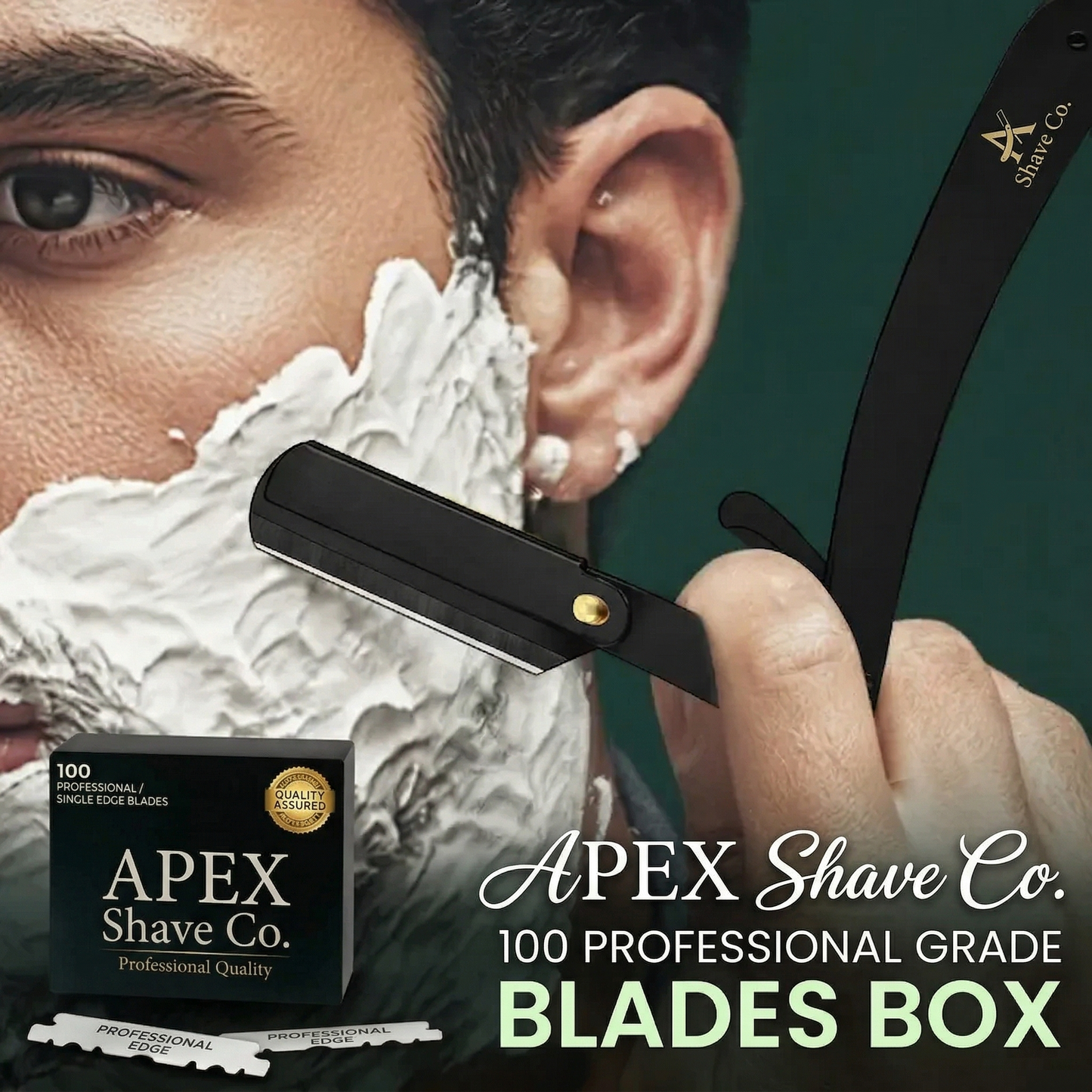🔥Spring Sales 55% OFF - - Professional Straight Razor for Men - Barber Edge Kit (100 Blades Included)