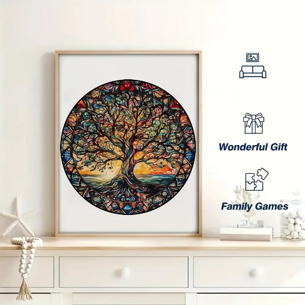 New Colorful Tree of Life Boxed Wooden Jigsaw Puzzle