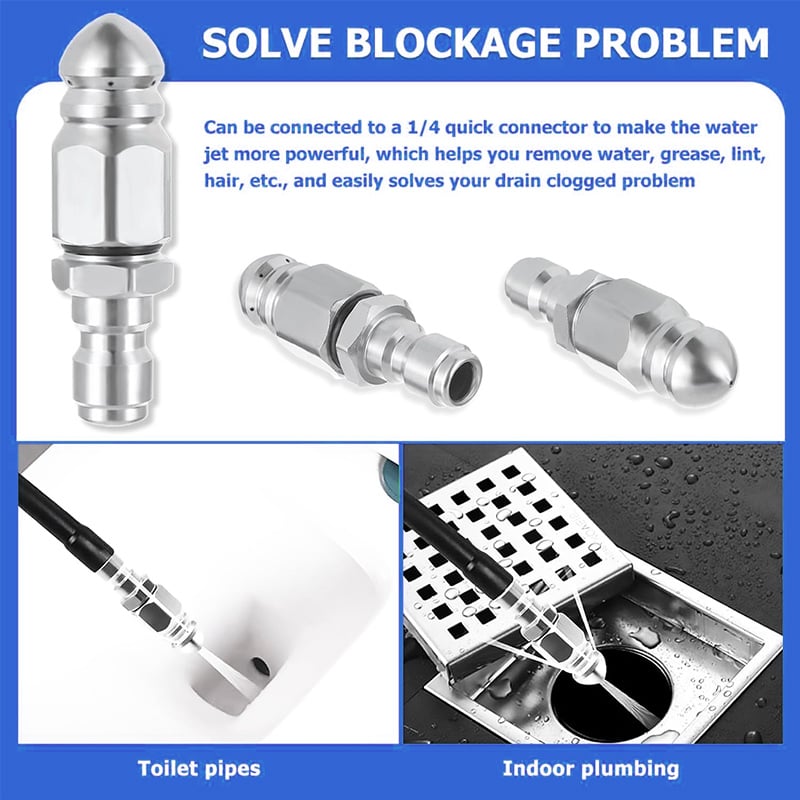 🌀1/4" Quick Connect Stainless Nozzle Set