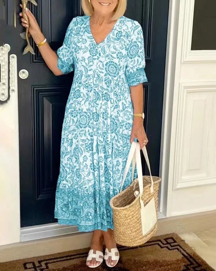 🔥V-neck floral dress