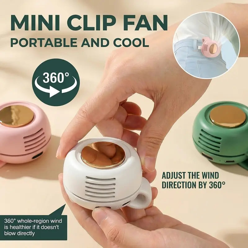 🌀✨Mini Bladeless Fan - Portable, rechargeable, and silent