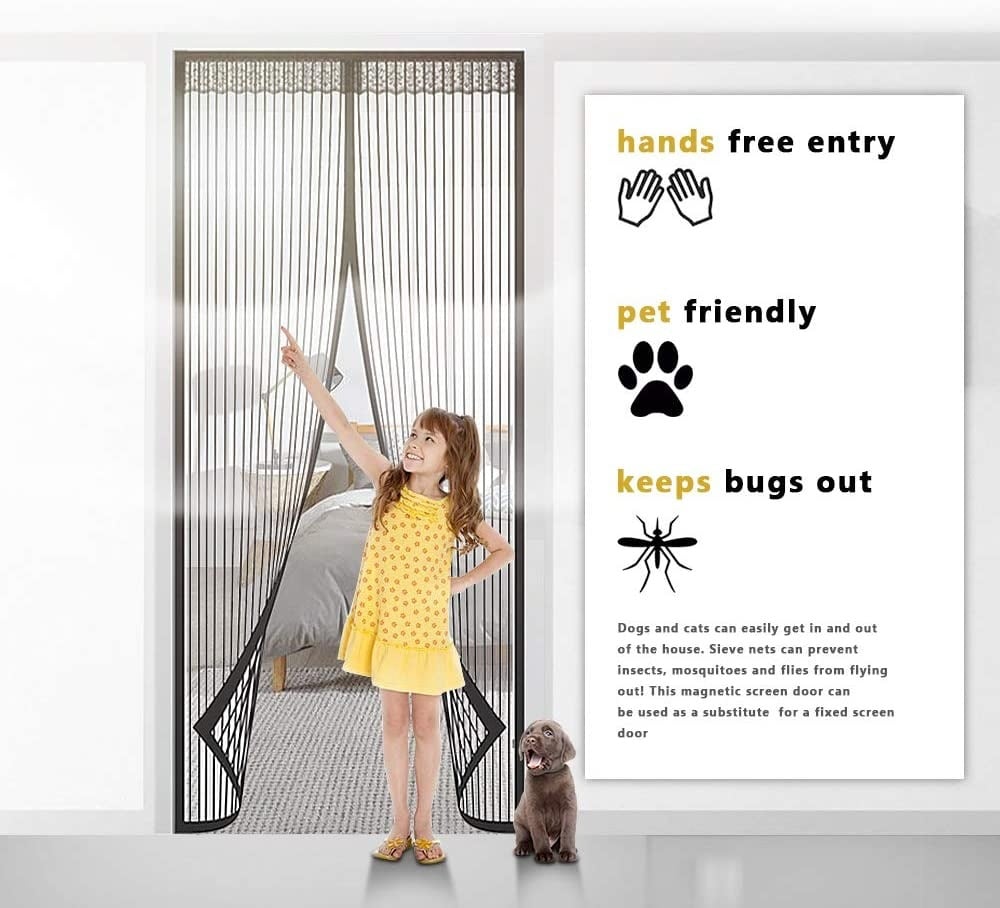 🔥2026 HOT SALE🏠🔥Breathable Mesh Curtain with Hands-Free Magnetic Closure