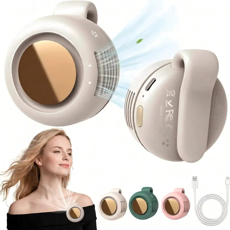 🌀✨Mini Bladeless Fan - Portable, rechargeable, and silent
