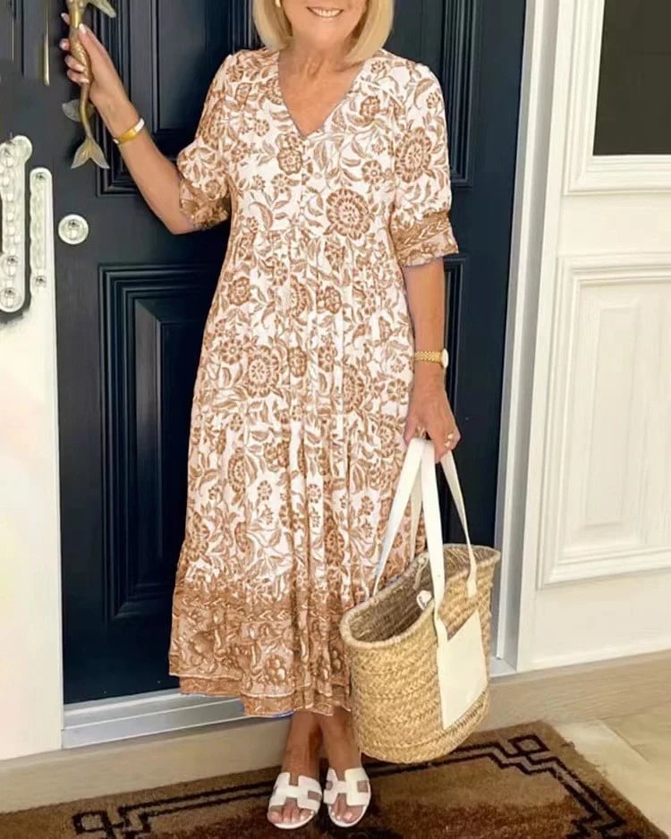 🔥V-neck floral dress