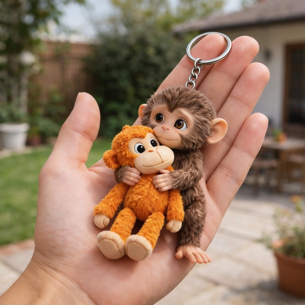 🔥Last Day 49% OFF - 💕Viral Panchi Monkey Keychain🐵