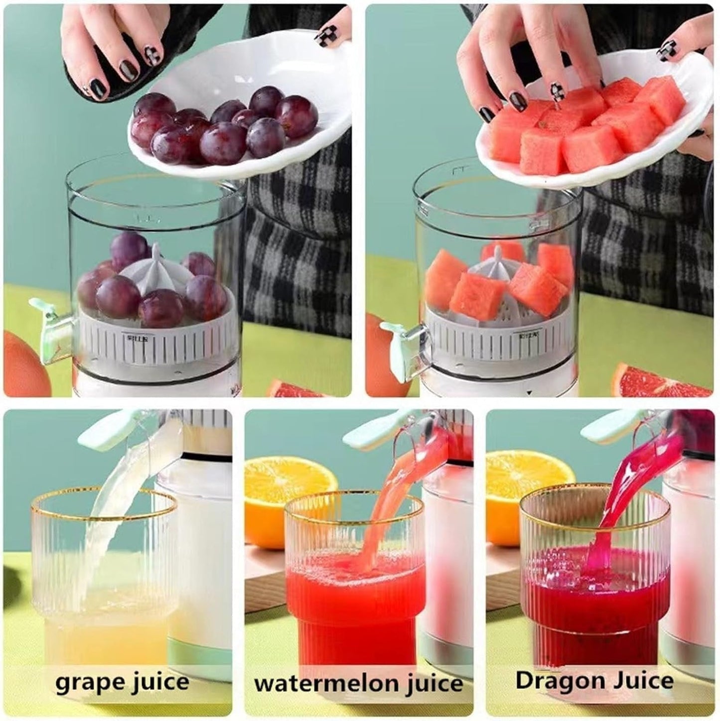 🔥2026 New Electric Lemon Juicer, Portable Rechargeable Juicer Machines with USB Cable
