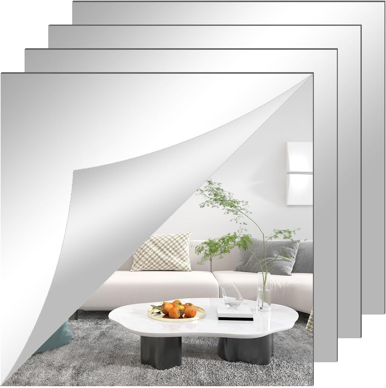 A mirror that won't break-Self Adhesive Mirrors Sheets🥰❤️