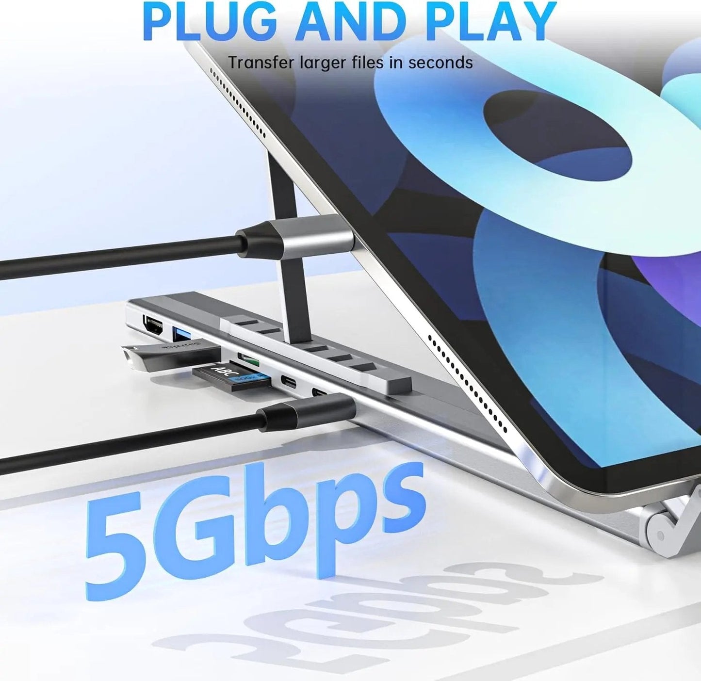 🏆Flash Sale⚡ 50K+ SOLD! Almost Gone-💥💻USB C Laptop Stand with Docking Station