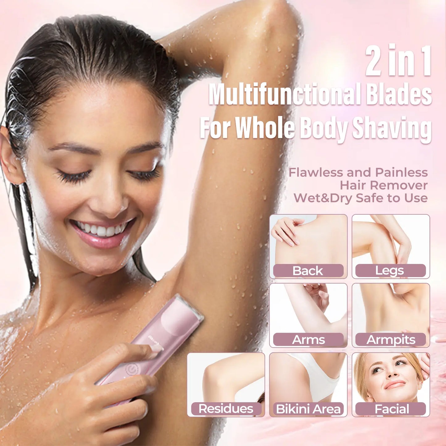 🎁Mother's Day-49%OFF🪒2-in-1 Electric Shaver for Women