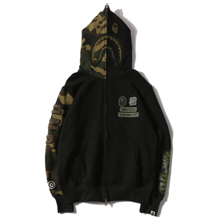 BAPE Camo Shark Zipper Hoodies