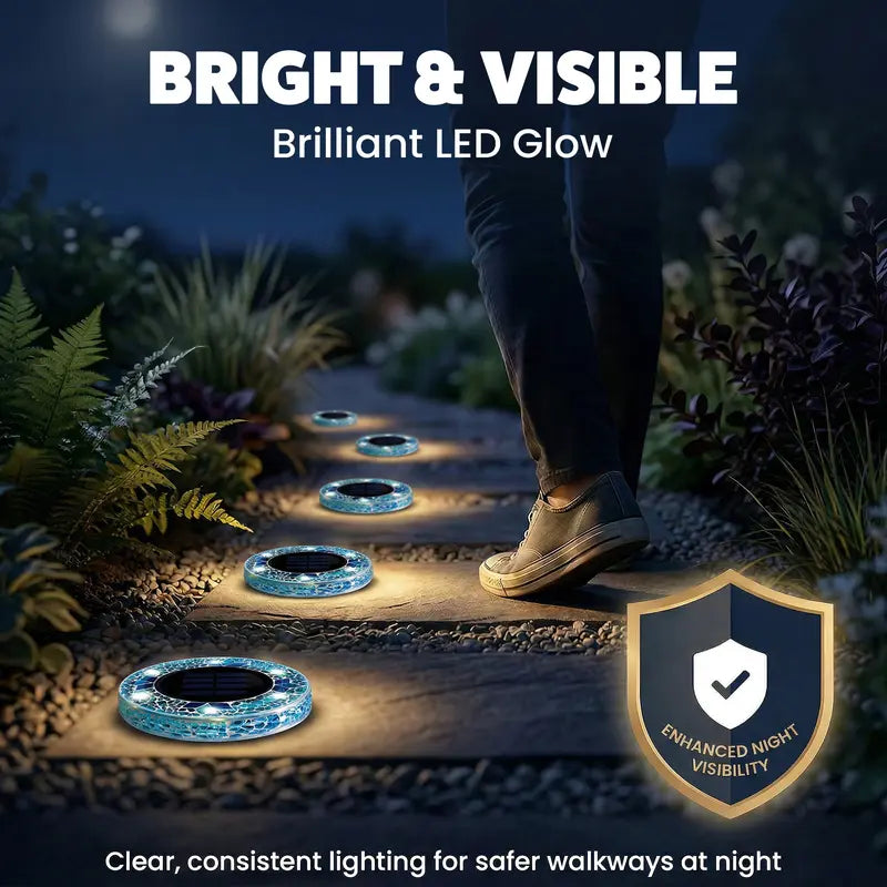 🏠✨Solar Outdoor Mosaic Disk Lights