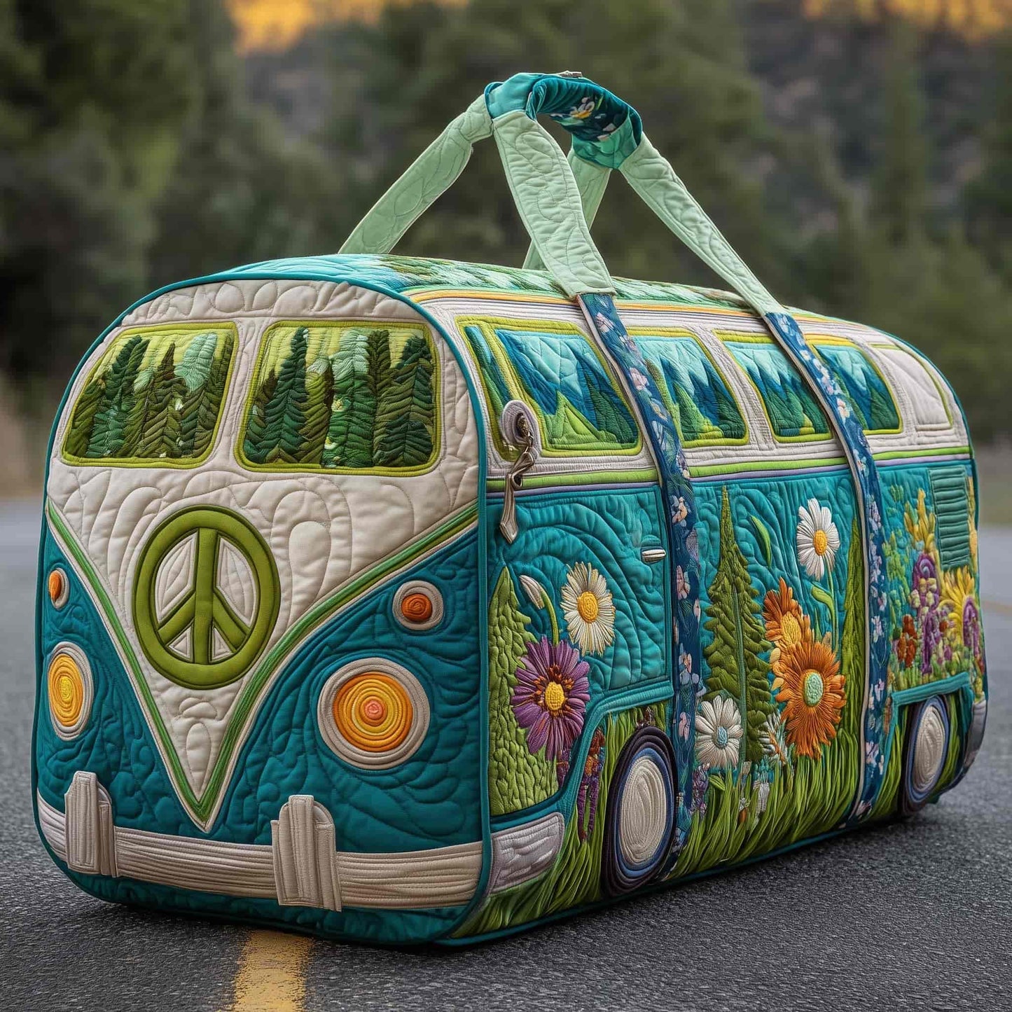 Hippie Journey Quilted Duffle Bag GFTOTP10823