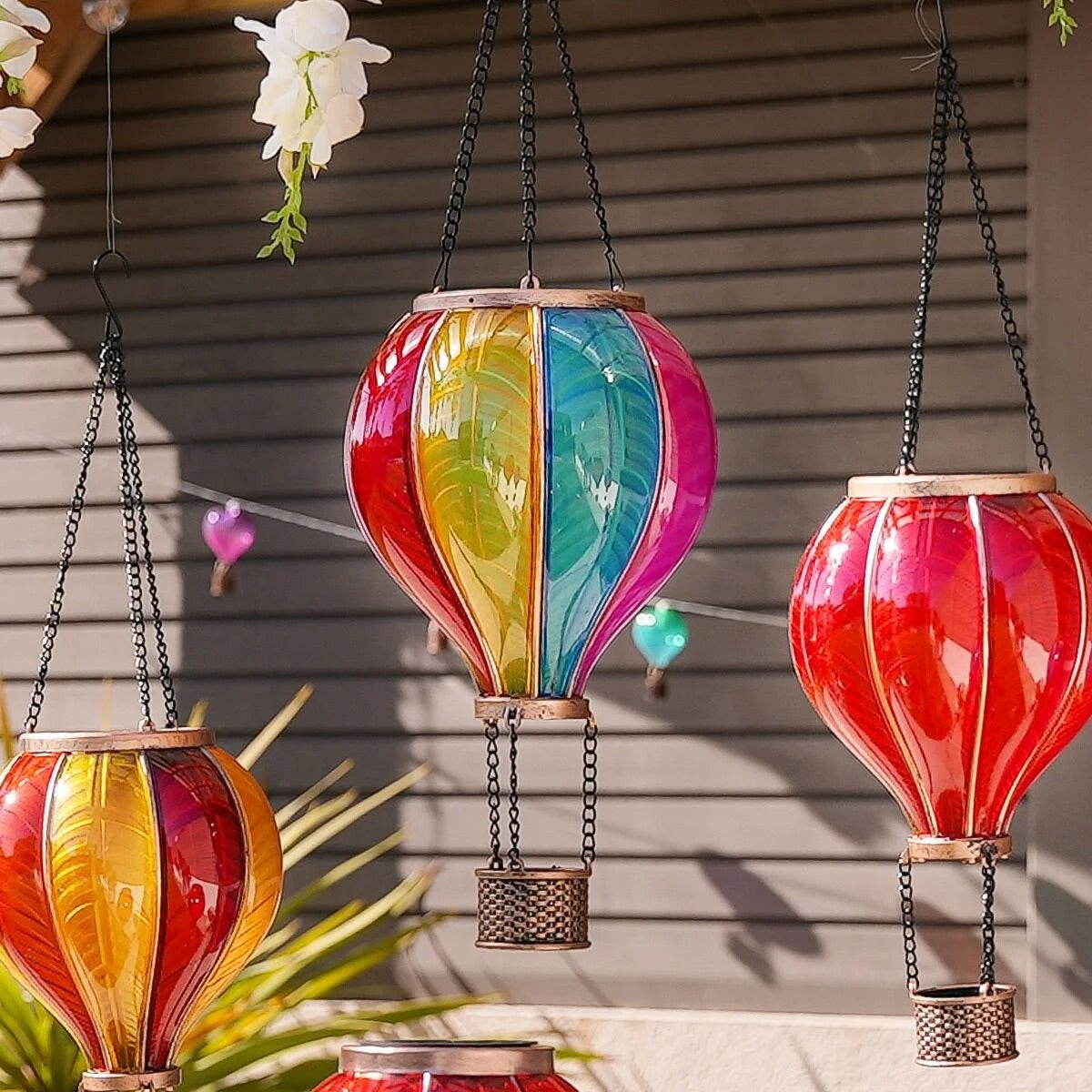 🎁 Last Day Promotion 49% OFF 🔥Solar Cool Flame XL Hanging Rainbow Balloon Lantern