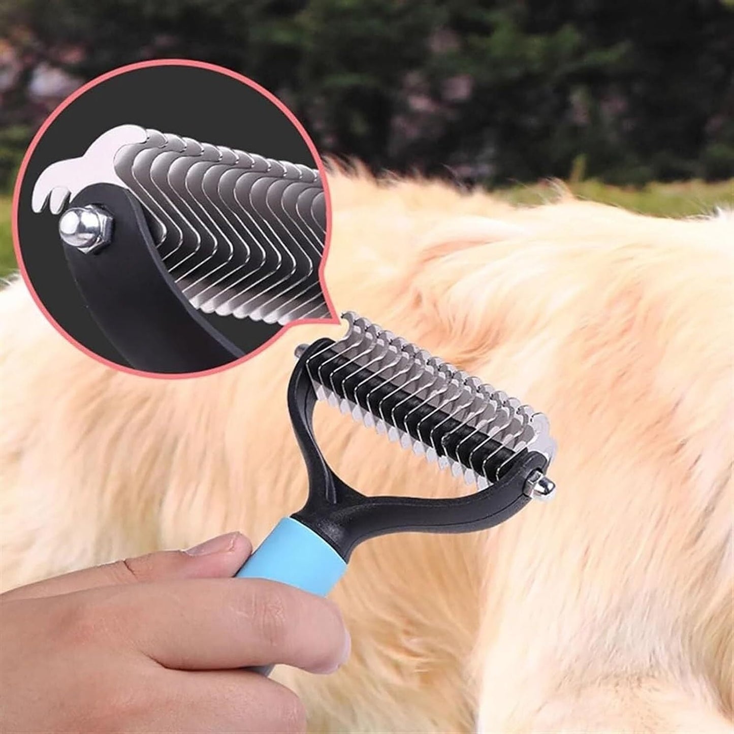 🐾 FLASH SALE: 50% OFF! ✨ Double-Sided Deshedding Pet Brush – Dual-Sided, Ergonomic & Gentle for Dogs & Cats 🐶
