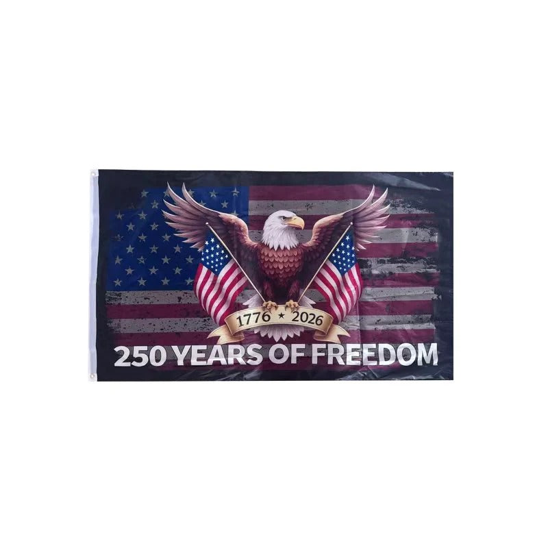 🔥Flash Sale-50% Off🔥250th Anniversary American Flag, Patriotic Eagle Freedom 1776 2026 Grommet Flag