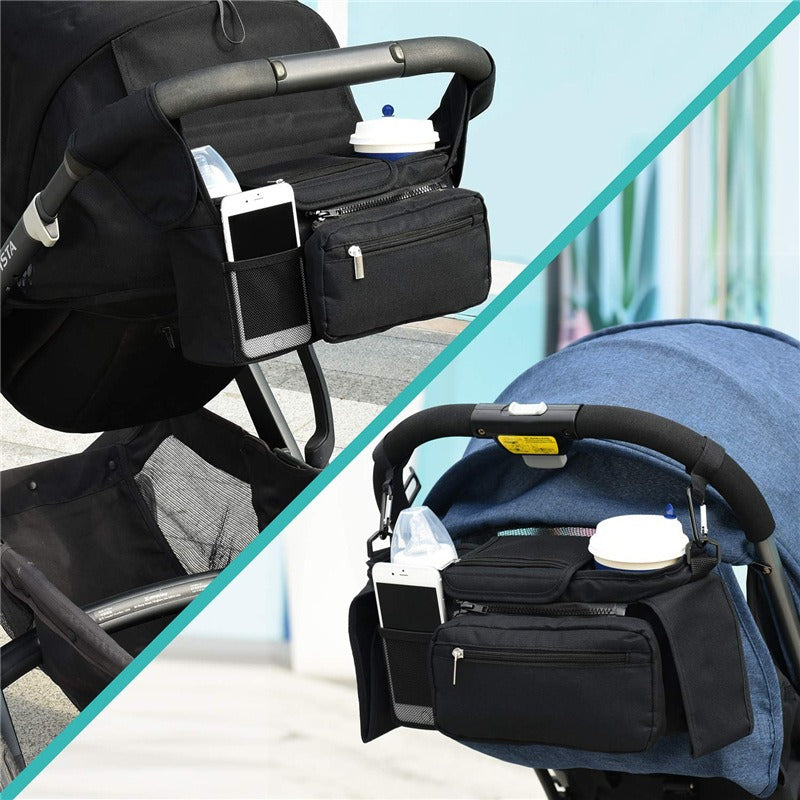 🏆Last Day 50% OFF💥Universal Stroller Organizer - Insulated Dual Cup Holders