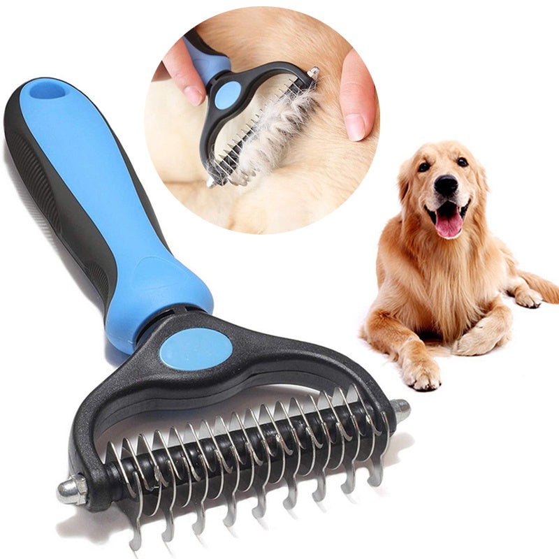 🐾 FLASH SALE: 50% OFF! ✨ Double-Sided Deshedding Pet Brush – Dual-Sided, Ergonomic & Gentle for Dogs & Cats 🐶