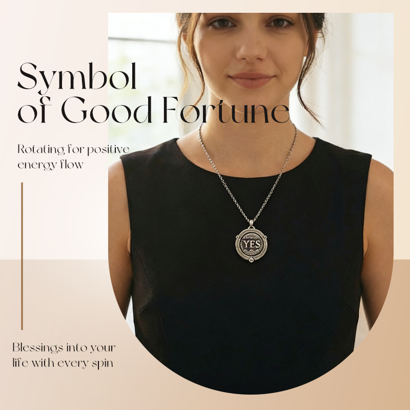 📢📢50% OFF !!!⏰Unisex Retro Spinning Decision Coin Necklace