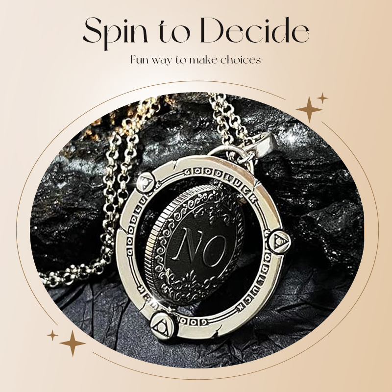 📢📢50% OFF !!!⏰Unisex Retro Spinning Decision Coin Necklace